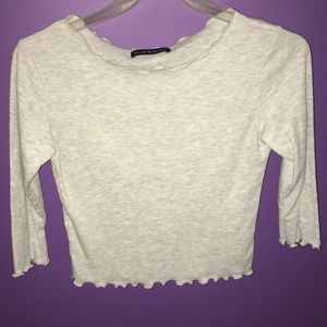 Brandy Melville cropped 3/4 sleeve top